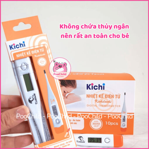 Nhiệt kế điện tử Kichilachi đo thân nhiệt cho bé kẹp nách nhiệt kế đo cơ thể cho bé an toàn tiện lợi - Hình ảnh 6