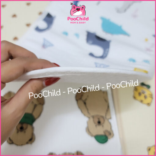 Gối xô 3D thông hơi cho bé sơ sinh cao cấp, gối cho bé sơ sinh 10 lớp thoáng khí nằm êm PooChild - Hình ảnh 5