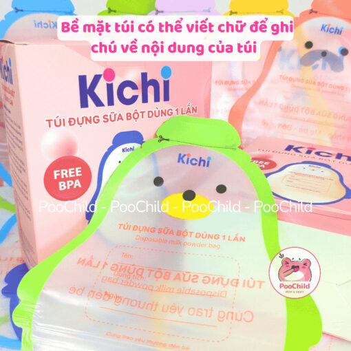 Túi Đựng Sữa Bột cho bé Kichilachi hộp 30 túi trữ sữa bột du lịch tiện lợi 50g khóa zip chắc chắn - Hình ảnh 7