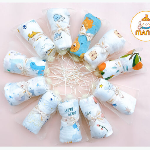 Khăn tắm sợi tre cho bé Manny 110x120cm mềm mịn kháng khuẩn thoáng khí thấm hút tốt đa chức năng - Hình ảnh 2