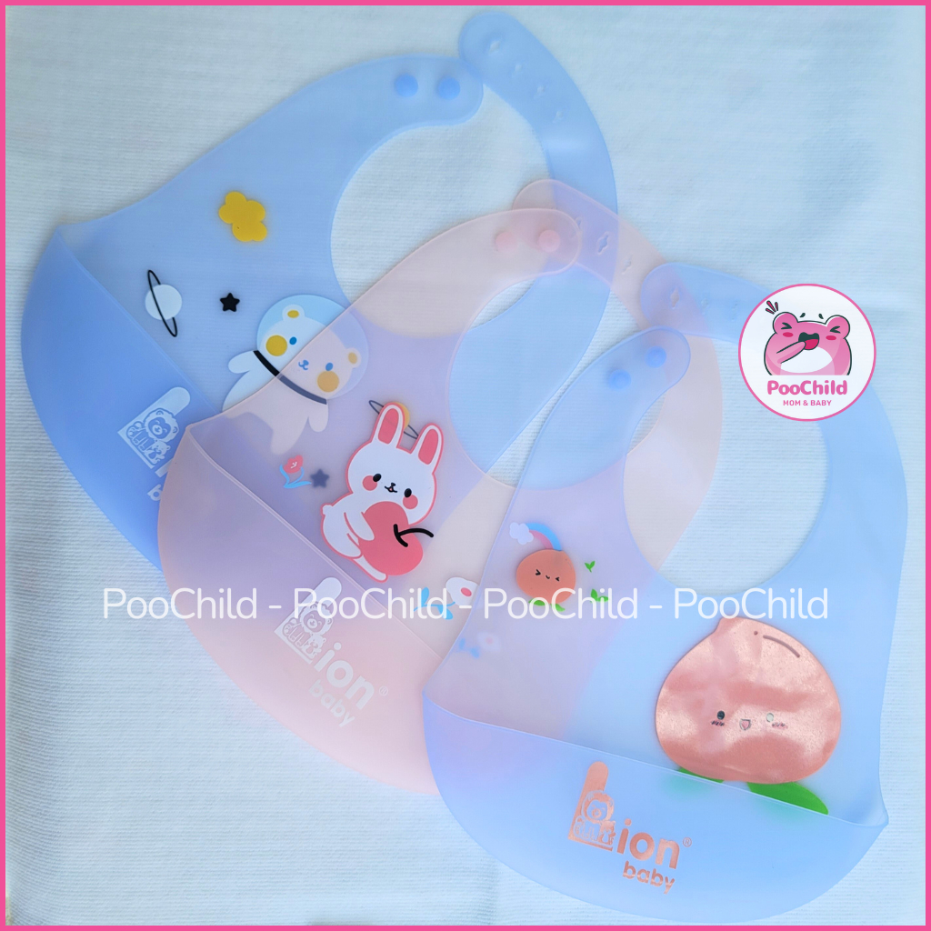 Yếm ăn dặm cho bé silicone có máng, yếm máng ăn dặm dẻo chống thấm nước siêu nhẹ dễ vệ sinh - Hình ảnh 4