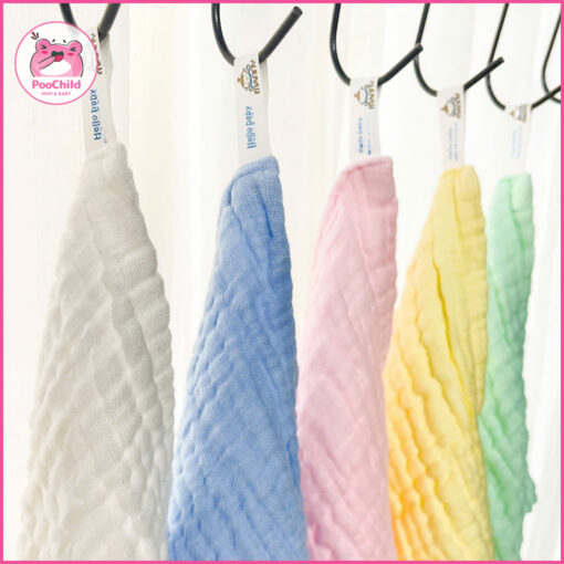 Khăn Sữa Xô 6 Lớp Manny cho bé set 5 khăn siêu mềm, khăn sữa cho bé sơ sinh 30x30cm organic thấm hút - Hình ảnh 8