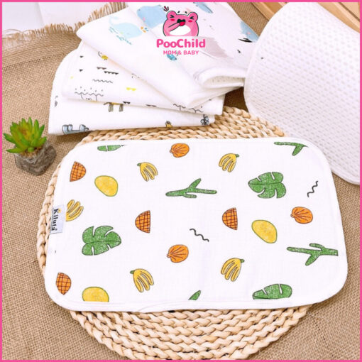 Gối xô 3D thông hơi cho bé sơ sinh cao cấp, gối cho bé sơ sinh 10 lớp thoáng khí nằm êm PooChild - Hình ảnh 8