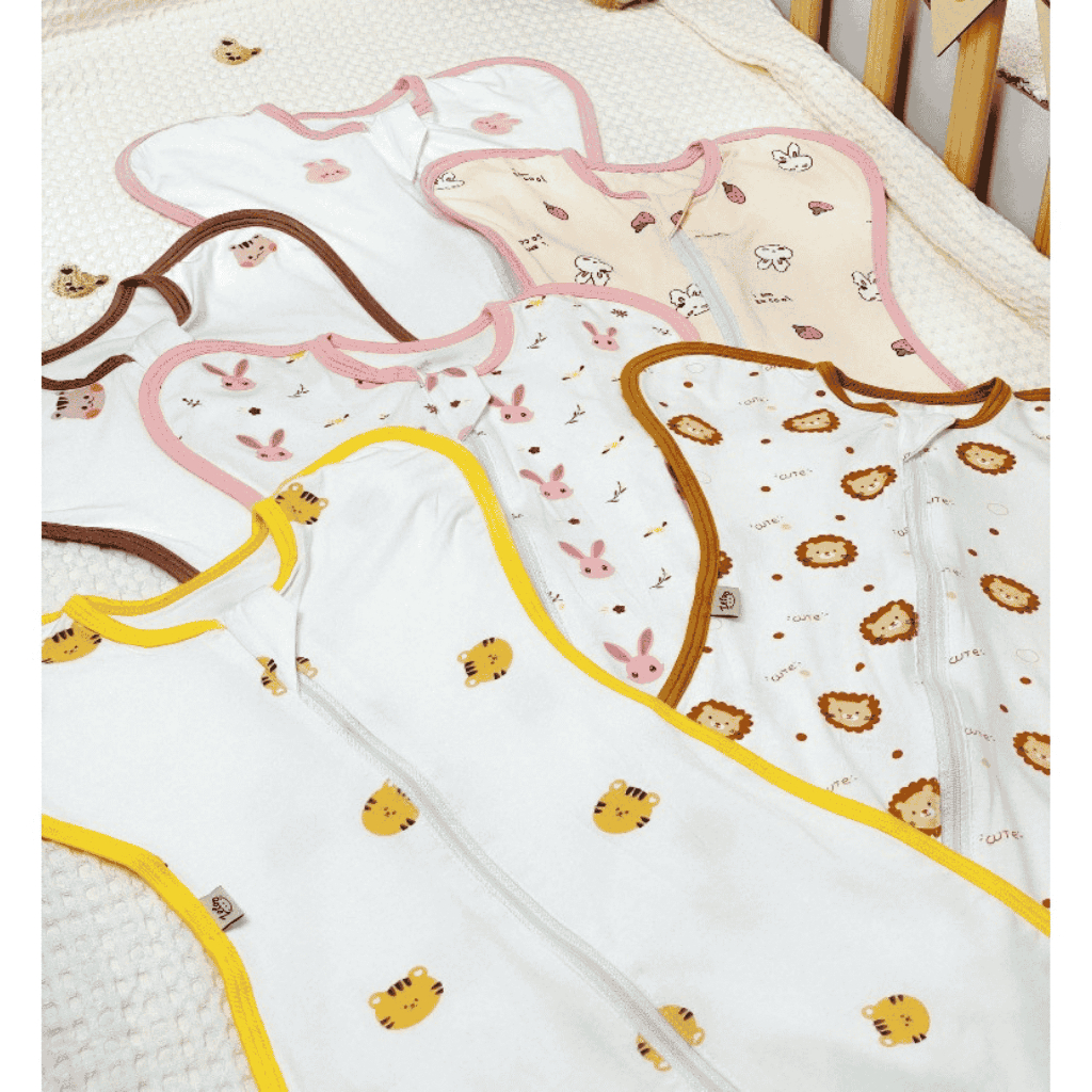 Nhộng chũn cho bé sơ sinh Zeloo chất Petit quấn chũn cho bé ngủ ngon cao cấp mềm mại chống giật mình - Hình ảnh 4