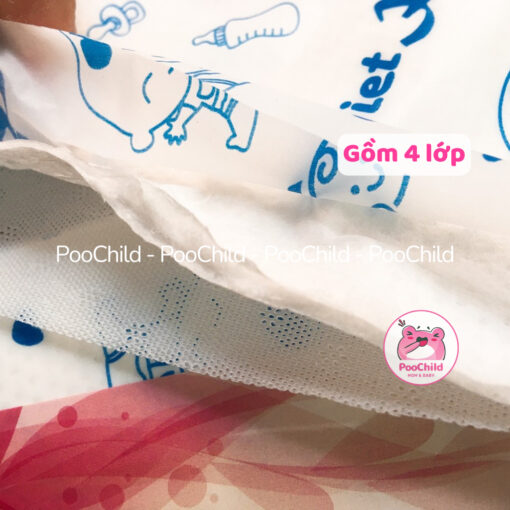 Miếng lót phân su sơ sinh gói 200g gồm 4 lớp, tấm lót phân xu cho bé sơ sinh Viet Kids - Hình ảnh 2