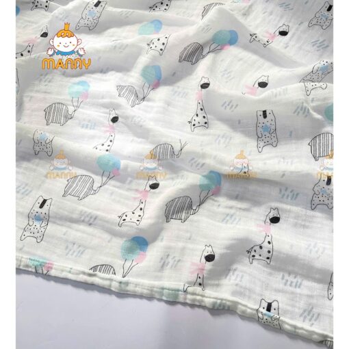 Khăn tắm sợi tre cho bé Manny 110x120cm mềm mịn kháng khuẩn thoáng khí thấm hút tốt đa chức năng - Hình ảnh 9