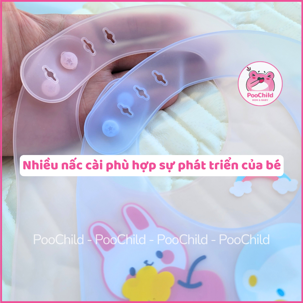 Yếm ăn dặm cho bé silicone có máng, yếm máng ăn dặm dẻo chống thấm nước siêu nhẹ dễ vệ sinh - Hình ảnh 6