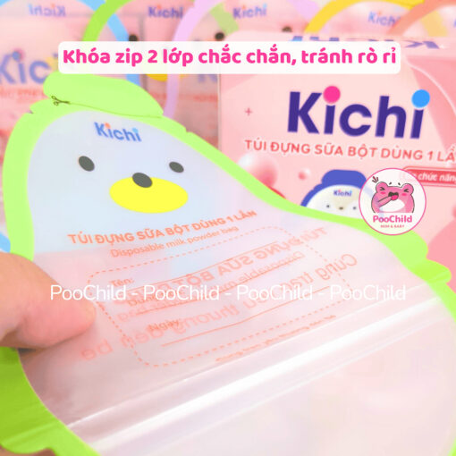 Túi Đựng Sữa Bột cho bé Kichilachi hộp 30 túi trữ sữa bột du lịch tiện lợi 50g khóa zip chắc chắn - Hình ảnh 6