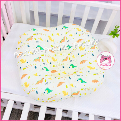 Gối Chống Trào Ngược Cho Bé Vải Muslin Góc 30 Độ Đệm Ngủ Đa Năng Êm Ái PooChild - Hình ảnh 6