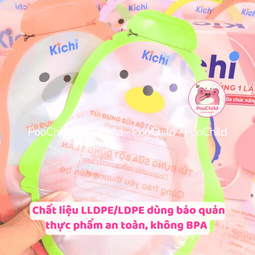 Túi Đựng Sữa Bột cho bé Kichilachi hộp 30 túi trữ sữa bột du lịch tiện lợi 50g khóa zip chắc chắn - Hình ảnh 4
