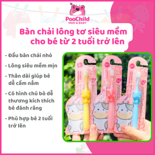 Bàn Chải Cotton Siêu Mềm Cho Bé Từ 2 Tuổi – Bảo Vệ Răng Nướu Nhẹ Nhàng, Hiệu Quả