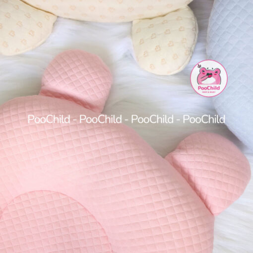 Gối cao cấp cho bé sơ sinh chống bẹp đầu Dotini mềm mại gối lõm chống méo đầu cho bé sơ sinh gối em bé Tai Thỏ Lớn - Hình ảnh 9