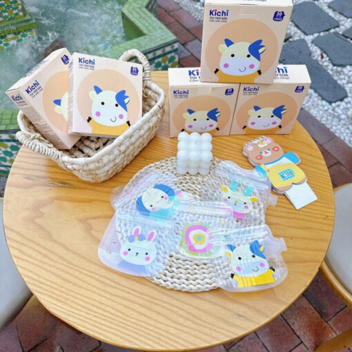 Túi trữ sữa Kichilachi có vòi cảm biến nhiệt độ 100ml/120ml/150ml/180ml/250ml túi đựng sữa mẹ để ngăn đông khoá zip - Hình ảnh 6