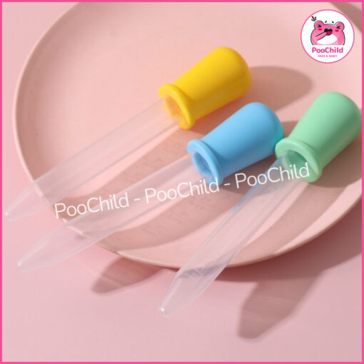Ống hút sữa bón thuốc cho bé nhỏ giọt 5ml, ống hút bón sữa đầu bóp silicon, ống bơm dẻo chia vạch - Hình ảnh 2