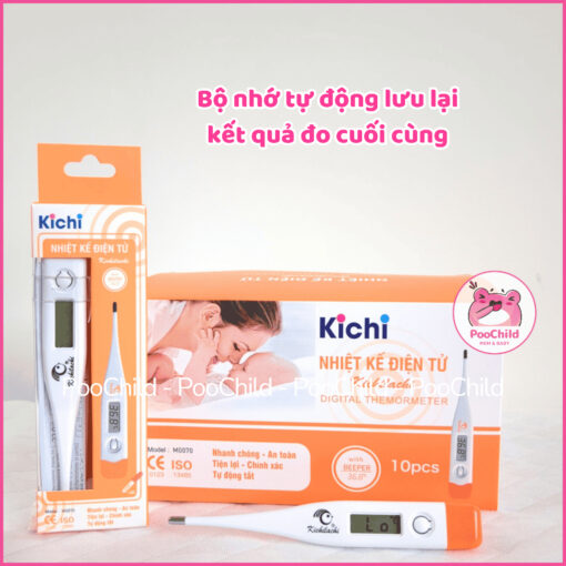 Nhiệt kế điện tử Kichilachi đo thân nhiệt cho bé kẹp nách nhiệt kế đo cơ thể cho bé an toàn tiện lợi - Hình ảnh 7