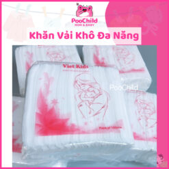Khăn vải khô đa năng cho bé đa năng VietKids gói 165g 150 tờ thay thế khăn ướt vải không dệt mềm mại