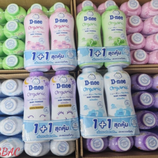 Phấn rôm phấn thơm em bé Dnee Thái Lan 350g baby powder organic cho bé cao cấp chính hãng - Hình ảnh 9