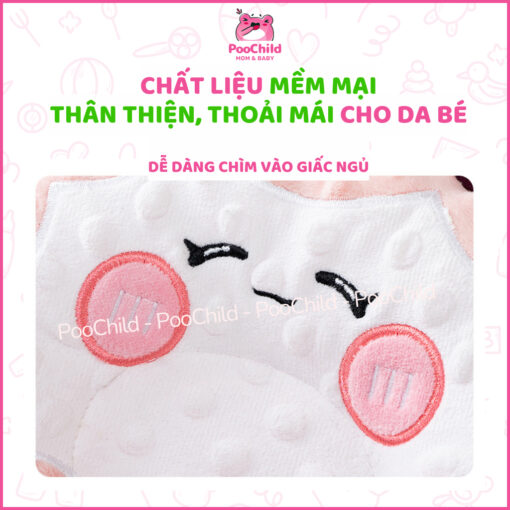 Gối nằm dành cho em bé từ 0 đến 3 tuổi, vải mềm mại mát mẻ, đường may tỉ mỉ cao cấp, ngăn méo đầu - Hình ảnh 3