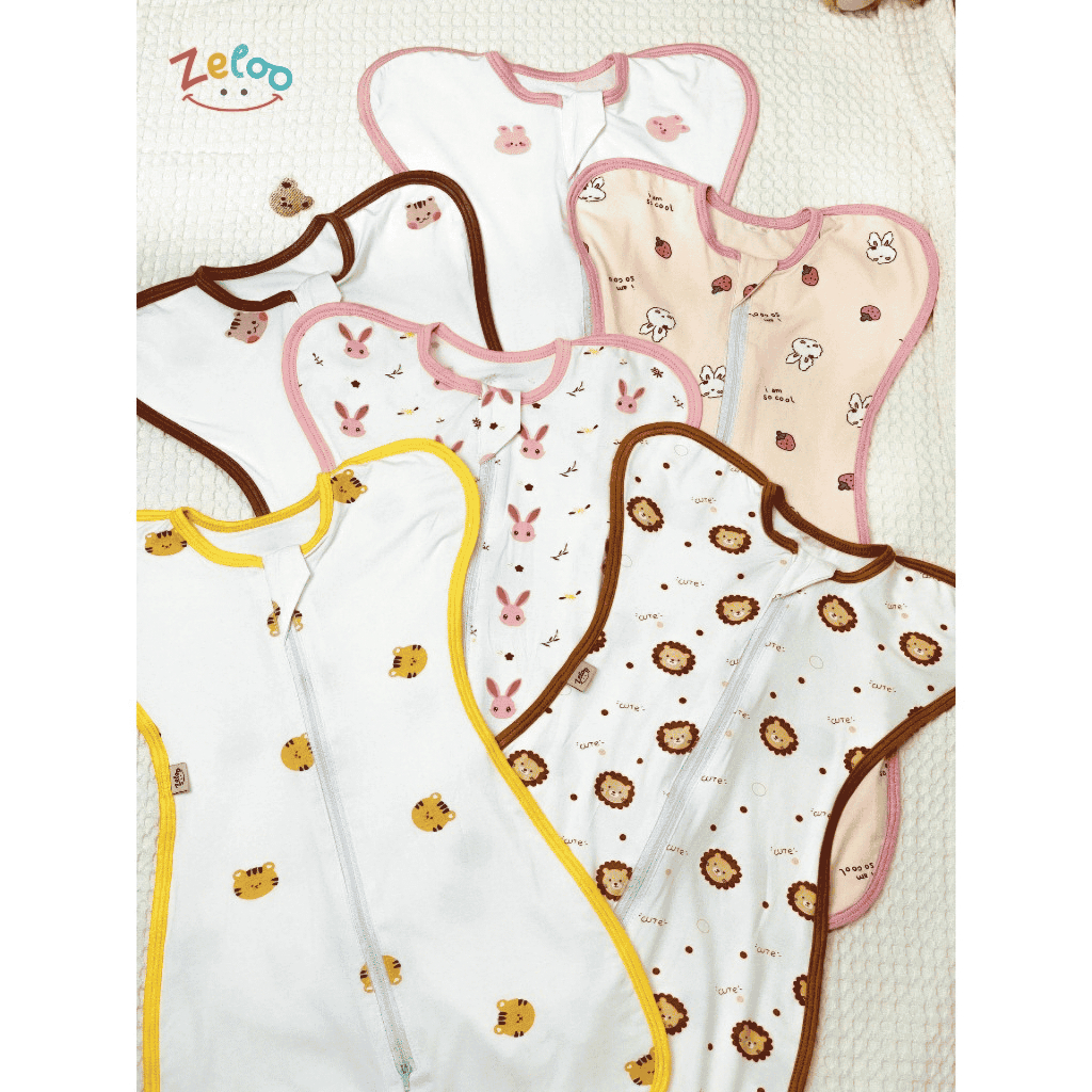 Nhộng chũn cho bé sơ sinh Zeloo chất Petit quấn chũn cho bé ngủ ngon cao cấp mềm mại chống giật mình - Hình ảnh 3