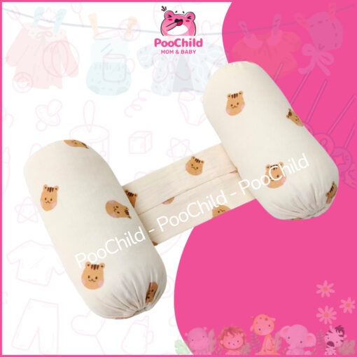 Gối Chặn Bé Sơ Sinh Vải Muslin 100% Cotton Êm Ái Chống Lăn Đỡ Giật Mình - Hình ảnh 3