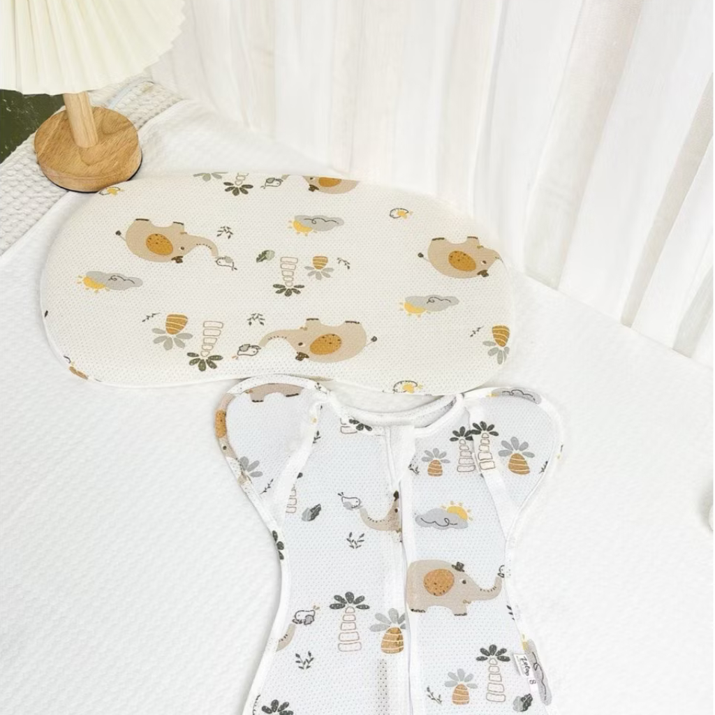 Nhộng chũn thông hơi mở tay cho bé sơ sinh Zeloo nhộng lưới cotton quấn chũn cho bé ngủ ngon mềm mại chống giật mình - Hình ảnh 6