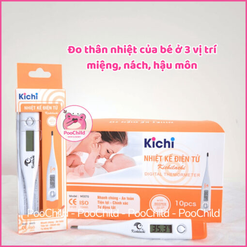 Nhiệt kế điện tử Kichilachi đo thân nhiệt cho bé kẹp nách nhiệt kế đo cơ thể cho bé an toàn tiện lợi - Hình ảnh 2