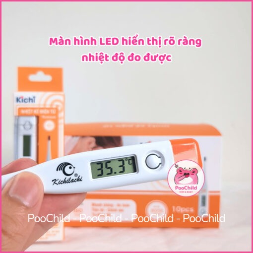 Nhiệt kế điện tử Kichilachi đo thân nhiệt cho bé kẹp nách nhiệt kế đo cơ thể cho bé an toàn tiện lợi - Hình ảnh 5