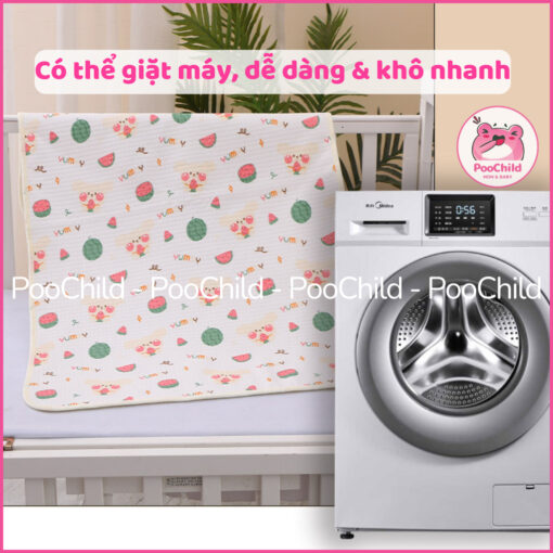 Miếng lót chống thấm cho bé sơ sinh 4 lớp 50 x 70cm Dotini tấm lót chống thấm nước tiểu cho em bé - Hình ảnh 7