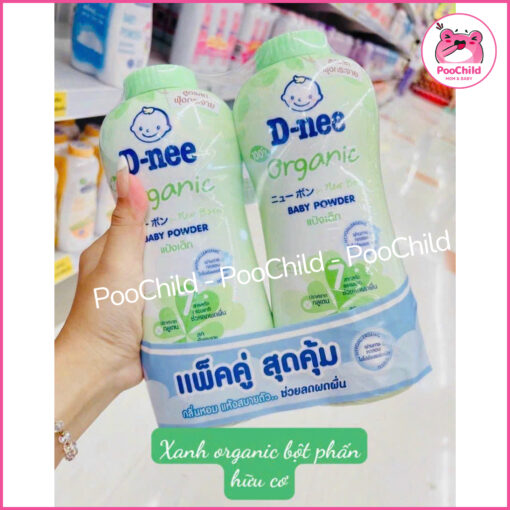Phấn rôm phấn thơm em bé Dnee Thái Lan 350g baby powder organic cho bé cao cấp chính hãng - Hình ảnh 3