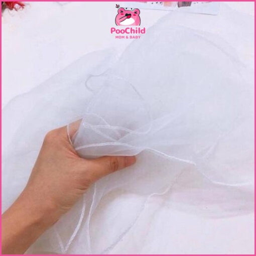 Khăn voan cho bé sơ sinh che bụi khăn the che mặt em bé khăn bông bay cho bé - Hình ảnh 6