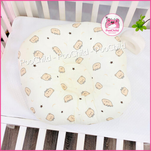 Gối Chống Trào Ngược Cho Bé Vải Muslin Góc 30 Độ Đệm Ngủ Đa Năng Êm Ái PooChild - Hình ảnh 3