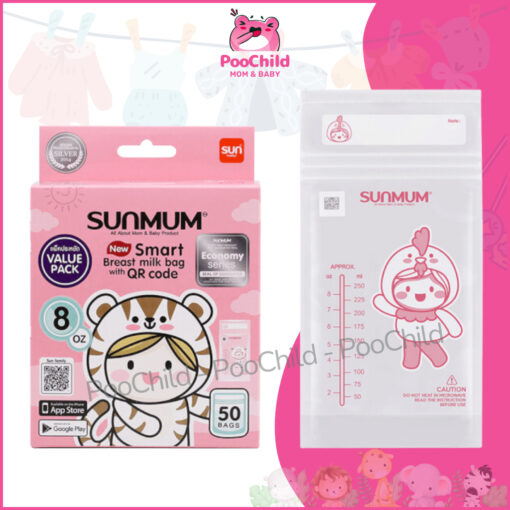 Túi trữ sữa Sunmum Thái Lan chính hãng 100ml/150ml/250ml túi đựng sữa mẹ để ngăn đông khoá zip 3 lớp - Hình ảnh 5