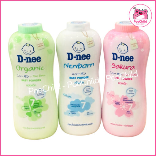 Phấn rôm phấn thơm em bé Dnee Thái Lan 350g baby powder organic cho bé cao cấp chính hãng - Hình ảnh 6