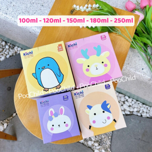 Túi trữ sữa Kichilachi có vòi cảm biến nhiệt độ 100ml/120ml/150ml/180ml/250ml túi đựng sữa mẹ để ngăn đông khoá zip - Hình ảnh 2