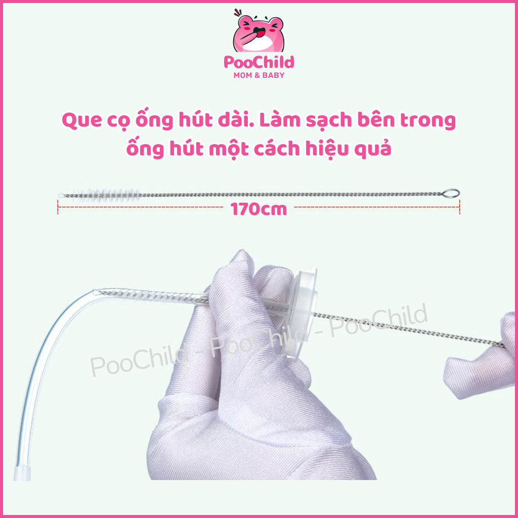 Bộ cọ rửa bình sữa 5 chi tiết, bộ rửa bình sữa núm ti mút xoay 360 độ vệ sinh bình sữa cho bé - Hình ảnh 6