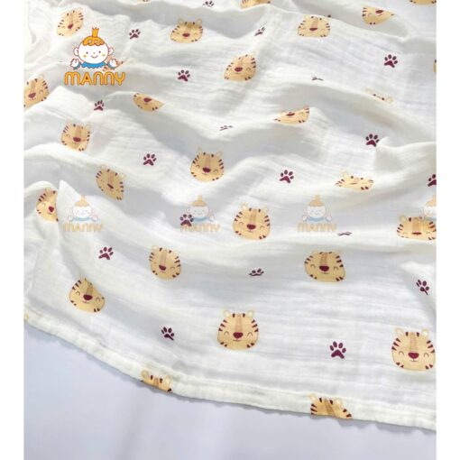 Khăn tắm sợi tre cho bé Manny 110x120cm mềm mịn kháng khuẩn thoáng khí thấm hút tốt đa chức năng - Hình ảnh 8