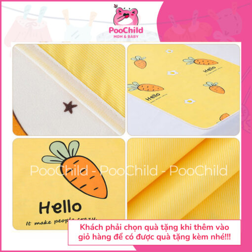 Miếng lót chống thấm cho bé sơ sinh 50x70cm Dotini, lót nước tiểu 2 mặt lót chống thấm cho em bé - Hình ảnh 7