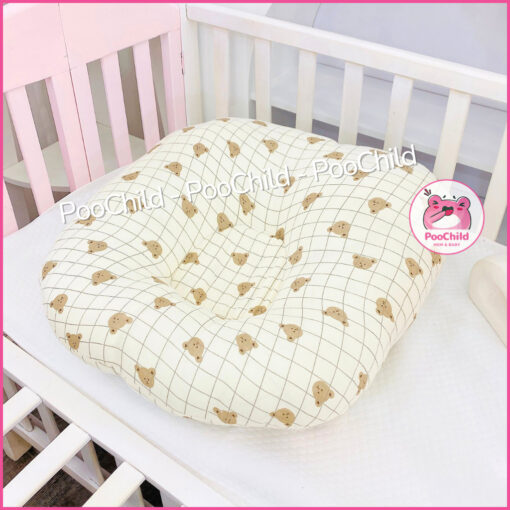 Gối Chống Trào Ngược Cho Bé Vải Muslin Góc 30 Độ Đệm Ngủ Đa Năng Êm Ái PooChild - Hình ảnh 8