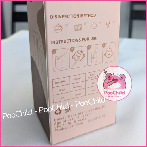 Rơ lưỡi và bàn chải đánh răng silicon cho bé vệ sinh răng miệng có cốc đựng nắp đậy 0-18 tháng tuổi - Hình ảnh 9