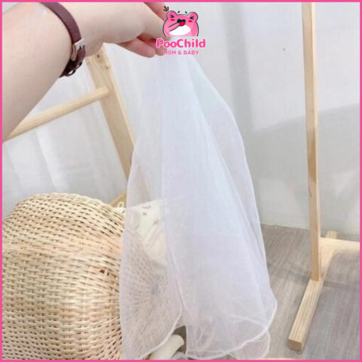 Khăn voan cho bé sơ sinh che bụi khăn the che mặt em bé khăn bông bay cho bé - Hình ảnh 7