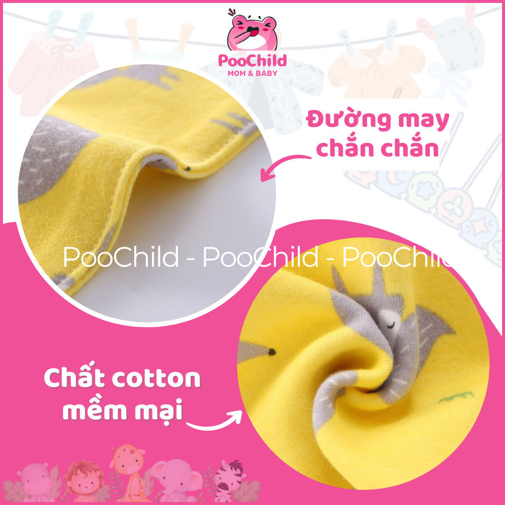 Khăn yếm tam giác cho bé vải cotton giữ ấm cổ yếm cổ thấm nước bọt có nút bấm Yếm Trái Cây - Hình ảnh 4