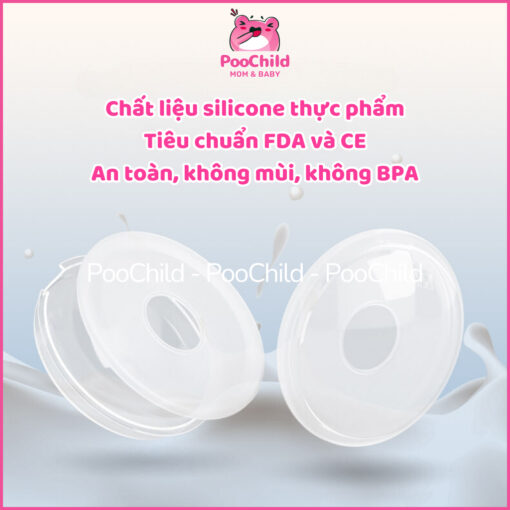 2 Phễu Hứng Sữa CMBEAR Có Nút Đậy, Chống Tràn Sữa, Bảo Vệ Đầu Ti, Mẹ Sau Sinh, Giữ Ngực Khô Thoáng - Hình ảnh 3