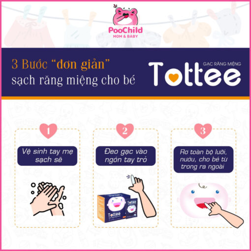 Gạc rơ lưỡi TOTTEE hộp 30 gói - Làm sạch và ngăn ngừa các vấn đề răng miệng cho bé sơ sinh - Hình ảnh 7