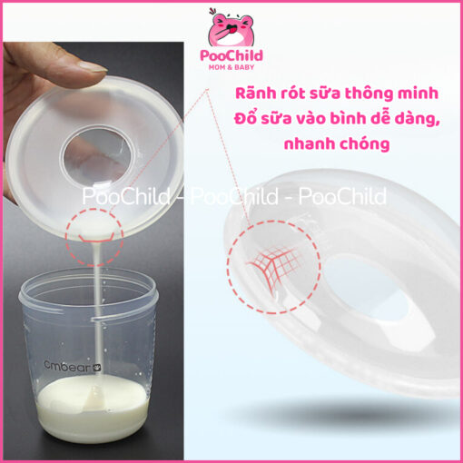 2 Phễu Hứng Sữa CMBEAR Có Nút Đậy, Chống Tràn Sữa, Bảo Vệ Đầu Ti, Mẹ Sau Sinh, Giữ Ngực Khô Thoáng - Hình ảnh 6