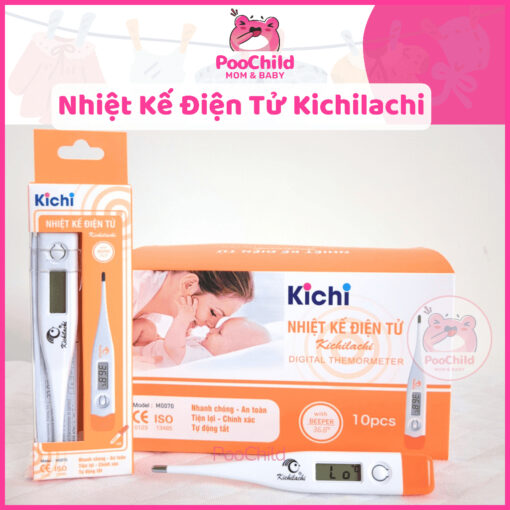 Nhiệt kế điện tử Kichilachi đo thân nhiệt cho bé kẹp nách nhiệt kế đo cơ thể cho bé an toàn tiện lợi