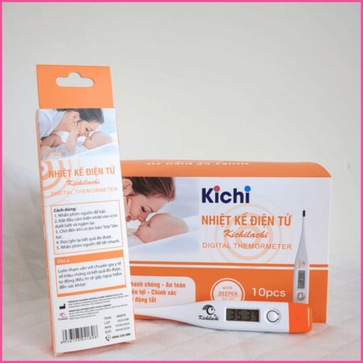 Nhiệt kế điện tử Kichilachi đo thân nhiệt cho bé kẹp nách nhiệt kế đo cơ thể cho bé an toàn tiện lợi - Hình ảnh 9