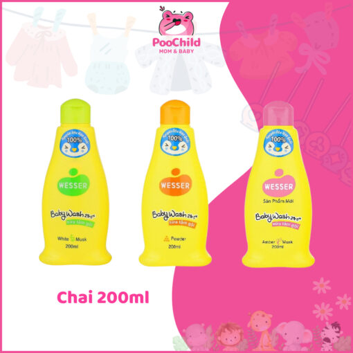 Sữa tắm gội Wesser 2 in 1 500ml 200ml cho bé thành phần thiên nhiên an toàn cho em bé - Hình ảnh 8