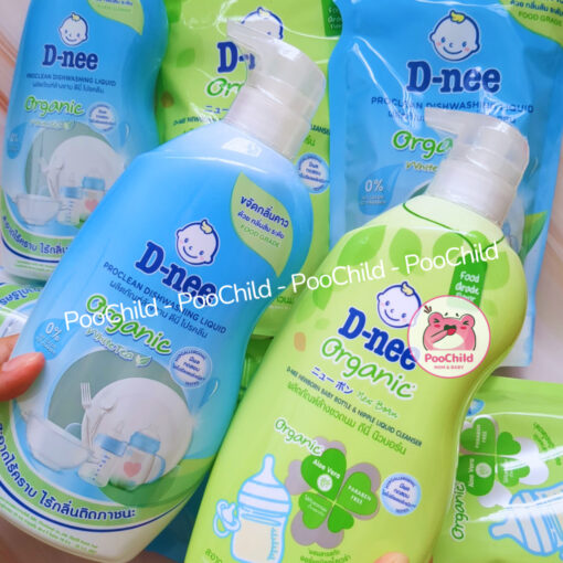 Nước rửa bình sữa Dnee Organic Thái Lan, dung dịch rửa bình sữa rau củ dạng túi dạng bình 550/600 ml - Hình ảnh 8