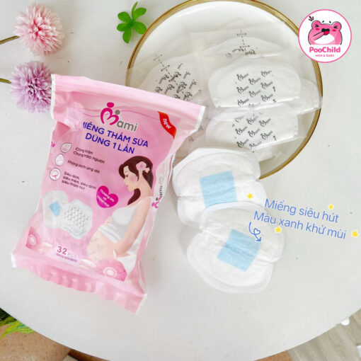 Miếng lót thấm sữa Mamicare siêu thấm chống tràn túi 108 miếng/túi 32 miếng thấm hút sữa mẹ sau sinh - Hình ảnh 2
