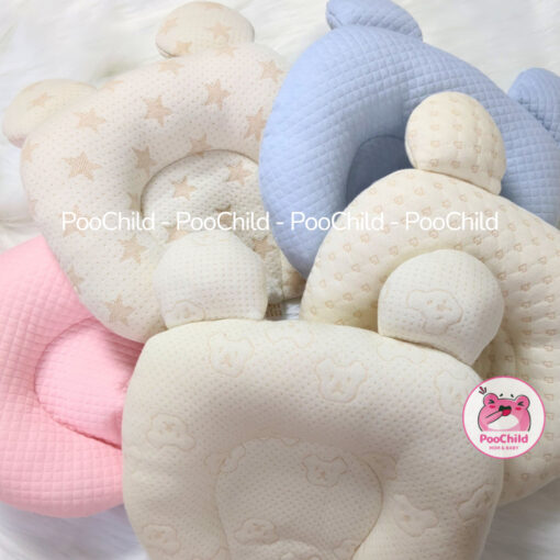 Gối cao cấp cho bé sơ sinh chống bẹp đầu Dotini mềm mại gối lõm chống méo đầu cho bé sơ sinh gối em bé Tai Thỏ Lớn - Hình ảnh 6